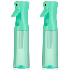 2-Pack Steady Spray Bottles for Hair (10.1oz/300ml) – Extremely High quality Mister Spray Bottles for Cleansing, Hairstyling, Gardening, Curly Hair and Extra (Inexperienced)