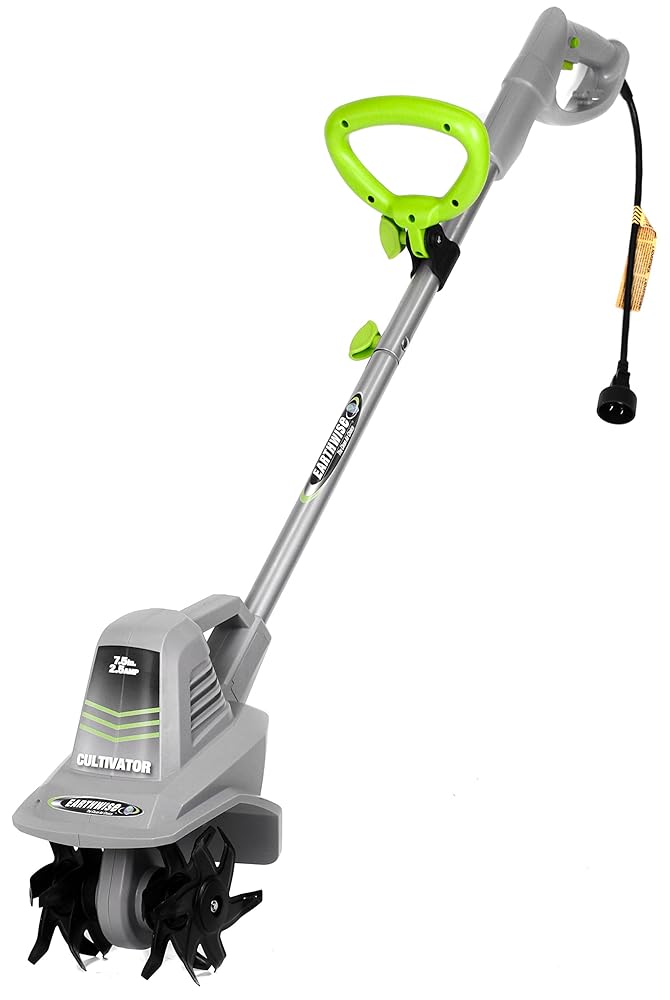 Earthwise TC70025 7.5-Inch 2.5-Amp Corded Electrical Tiller and Cultivator in Gray