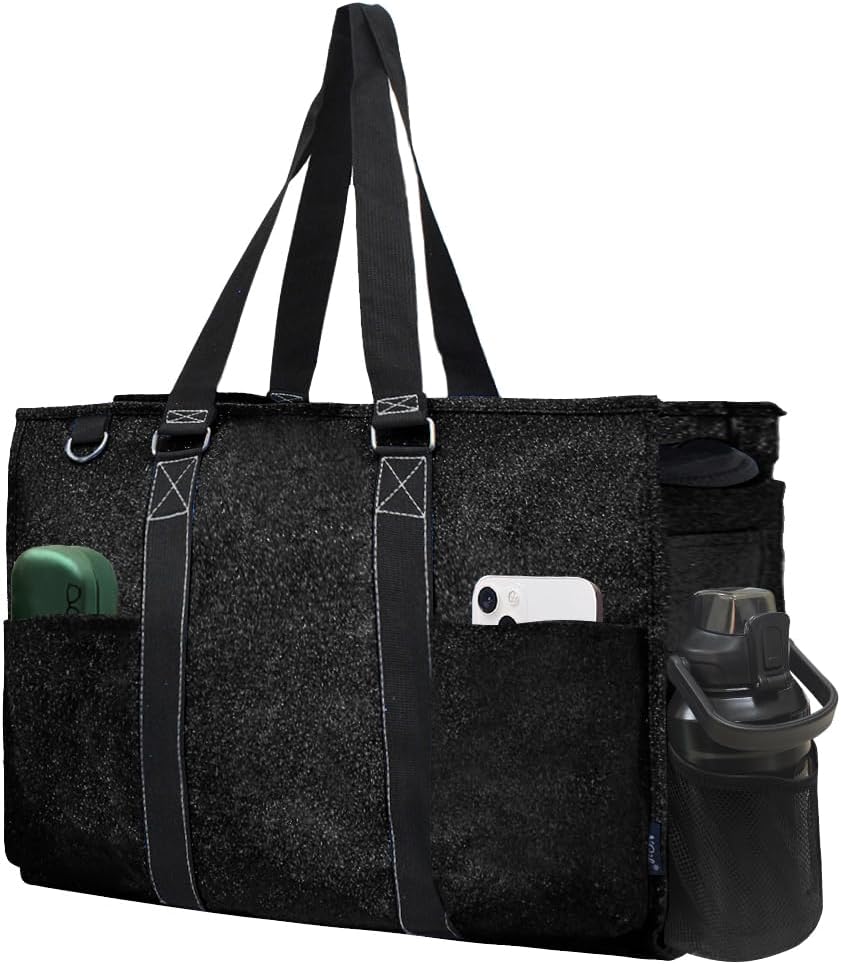 NGIL Zip-Prime Tote Bag with Exterior Pockets for Working Girls, Academics, Nurses, and Mothers, Designed within the USA