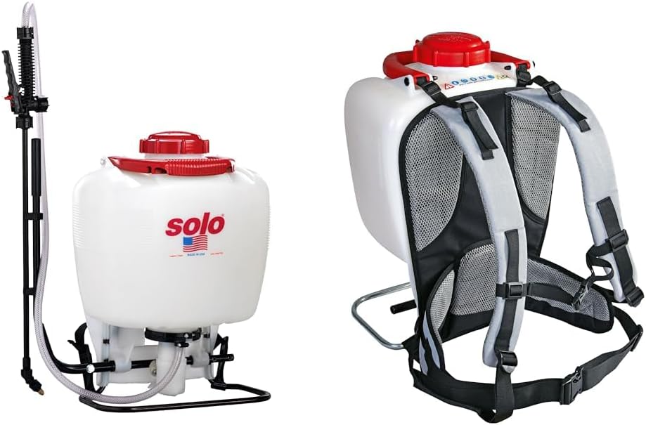 Solo 425-Deluxe 4-Gallon Skilled Piston Backpack Sprayer Set with Deluxe Padded Strap Accent