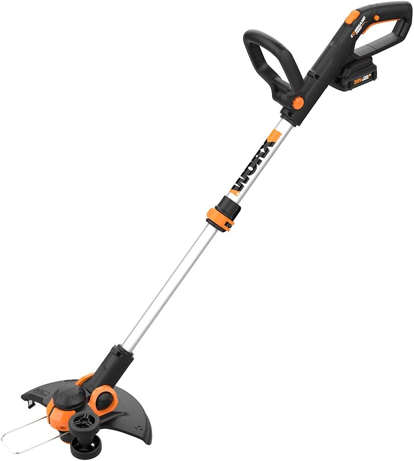 Worx 20V Cordless GT3.0 String Trimmer and Edger – 12” Weed Trimmer with 2 Batteries and Charger (Mannequin WG163)